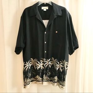Paradise Coves Men’s 100% Silk Hawaiian Shirt XL
